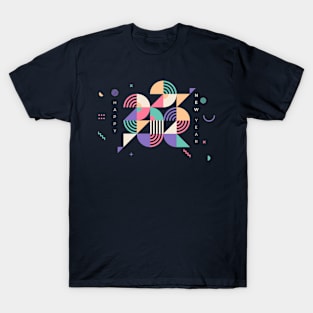 Happy New Year 2022 // Modern Geometric Design T-Shirt